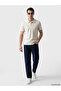Peak New Season Diamond Patterned Linen Blend Men's T-Shirt - 2