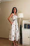 Spring Floral Piping Square Neck Dress - 3