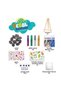 DIY Pebble Painting Kit for Kids, Rock Painting Art Set with 10 Natural Stones, Acrylic Paint Markers, Glitter Glue, Gems, Googly Eyes, Transfer Stickers & Wooden Easel, Creative Craft Gift 3+ - 4