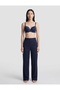 Navy Blue Lace Underwire Gathering Bra - 2