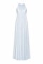 Nora Pleated Satin Dress Ice Blue - 7