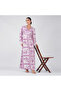 Brown Patchwork Floral Geometric Maxi Dress