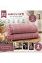 2-Piece Face Towel Set 50X90 cm Cotton Hand Towels with Tassels Soft Textured High Absorbency Daily Use - 2