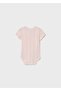 Newborn Baby Girl Short Sleeve Bodysuit Pink - 2