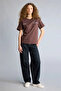 100% Cotton Oversized Crew Neck Printed Short Sleeve T-Shirt H5777Ax26Sm - 2
