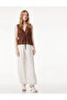 V-Neck Sleeveless Blouse with Tie Detail - 2
