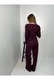 Women's Side Gathered Long Sleeve Wide Leg Pants Blouse Bottom Top Two Piece Set - 5