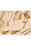 Letter C Necklace Gold Color Steel Non-Tarnish Letter Necklace - 2