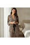 Women's Clothing Long Sleeve Leopard Pattern Dressing Gown Set Bb2665 - 6
