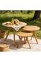 Modern Nesting Coffee Table Set of 3 Wooden Round Side Tables, Space Saving Scandinavian Design, Durable Solid Wood Legs, Multi Purpose Living Room Furniture for Home, Office, Bedroom and - 4