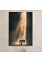 30x45 cm Gallery Wrapped Islamic Kaaba Canvas | Light Rays Spiritual Wall Art | Ready to Hang Cotton Canvas - 4