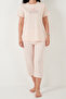 Patterned Cotton Crew Neck Capri Pajama Set Pajama Set 65790787 - 5