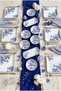 Antique Blue 14 Piece Square Breakfast Set for 6 People, Luxury Breakfast Set - 5
