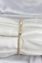 Brass Gold Color Heart Model Row Zircon Stone Women's Bracelet - 2