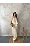 Women's Summer Tiril Tiril Wrap Double Set Shoulder Detailed Strap Blouse Pants Set - 5