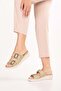 Genuine Leather Comfort Sole Comfortable Daily Slippers Imk.2103 Green - 5