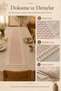 Vintage Knitted Runner with Tassels Natural Bohemian Tablecloth Decorative Table and Console Runner - 3