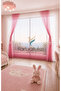 Fuchsia Color Gradient Teen Room Children's Room Tulle Background Set Tulle Curtain - 2
