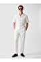 Vizyon New Season White Regular Fit Resort Collar Men's Shirt - 2