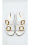 Women's Double Buckle Eva Lightweight Soft Thick Sole Stone Slippers 0001 - 3