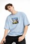 Freedom - Oversize Men's T-Shirt Baby Blue - 3