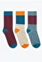 Blocked Retro Socks Cotton Unisex 3-Pair Socket Socks Colorful Casual Socks Comfortable Socks Gift Socks School Socks Sc22790