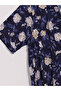 Lcw Grace Navy Blue Off-Shoulder Floral Dress - 3