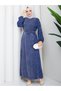 İpek Kupra Pearl Detailed Patterned Dress - 5