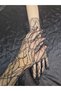 Sabrına Plus Patterned Sparkling Short Gloves Black - 7