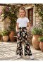 Patterned Girl's Trousers with Elastic Waist - 2