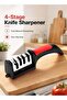 Manual Knife Sharpener | 3 Stage Kitchen Knife Sharpening Tool | Tungsten Steel Diamond Ceramic Whetstone Sharpener With Non Slip Grip - 3