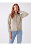 Women's Crew Neck Buttoned Beige Knitwear Cardigan - 3