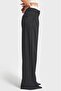 Women's Black Palazzo Belted Lace Detailed Design Trousers - 2