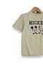 Girl's Summer Mickey Printed 2-Piece Thin Set with Tights and T-Shirt for Ages 4-12 - 4