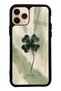 iPhone 11 Pro Glossy Phone Case with Lucky Sage Clover Design