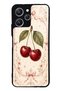 Xiaomi Redmi 12 Glossy Phone Case with Vintage Cherry Blossom Design