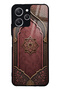 Xiaomi Redmi 12 Burgundy Glossy Phone Case with Ottoman Emblem Design