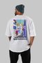 Mykonos Greece White Oversize Country City Back Printed Unisex T-Shirt 100% Cotton Premium - 4