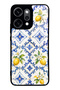 Oppo Reno 14 Pro Sapphire Lemon Tiles Design Glossy Phone Case