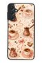 Samsung A24 Glossy Phone Case with Blush Coffee Bow Design