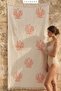 Signa Muslin Peshtemal |   Hand Print - 100% Cotton - Organic |   Authentic Pool Sea Towel |   Coral - 2