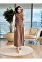 02-2820 Self-Patterned Vest Suit Brown - 2