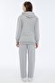 Pregnant Women's Cotton Zippered Maternity Tracksuit Set Gray Melange-26203 - 4