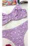 Lilac Bee Pattern Camisole Bra Set - 3