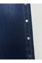 Plus Size Belted Lycra Denim Women's Trousers - 4