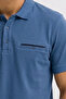 Men's Premium Indigo Polo Collar T-Shirt with Pockets - 5