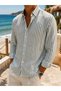 Men's 100% Cotton Striped Shirt - 3