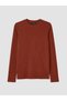 Lcw Everyday Burgundy Crew Neck Women's Ribbed Bodysuit