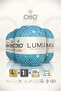 Lumia • Turquoise-Turquoise Sequin (9442) • 4-Pack × 50 Gr / 90 m • 3+6 mm Double Size Sequin Knitting Yarn • Blouse, Shawl, Bandana