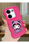 Tecno Camon 20 Pro 4g Compatible Case with Camera Protector Red Silicone Couple Phone Case Kuromi Pattern